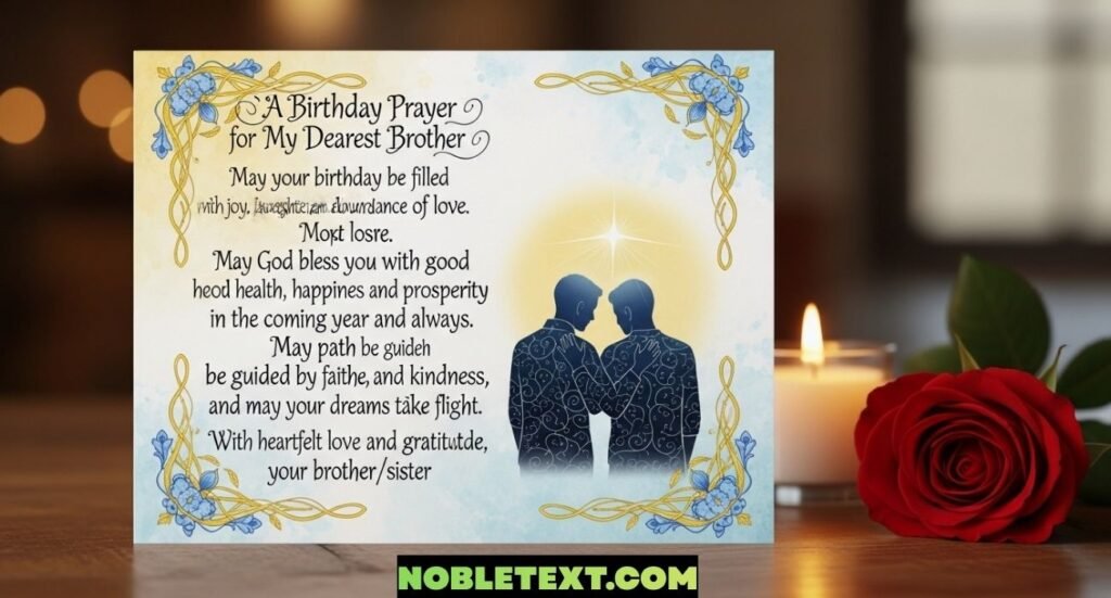 Birthday Prayer for My Brother That Touch the Heart