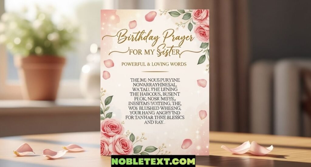 Birthday Prayer for My Sister