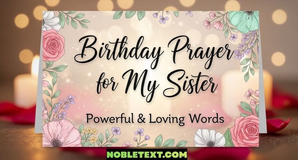 Birthday Prayer for My Sister