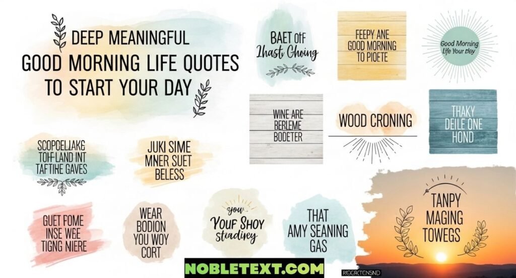 Deep Meaningful Good Morning Life Quotes