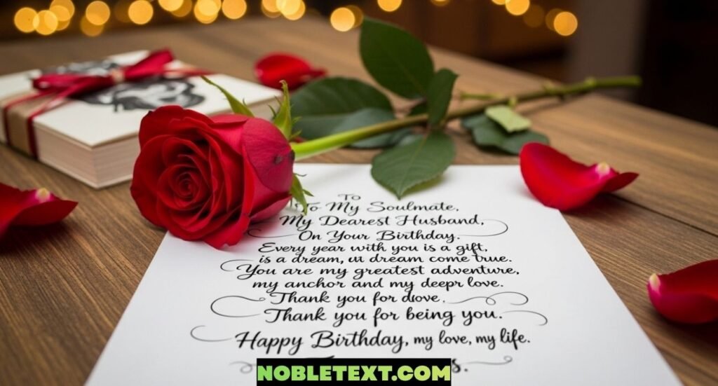 Soulmate Romantic Birthday Wishes for Husband From Wife