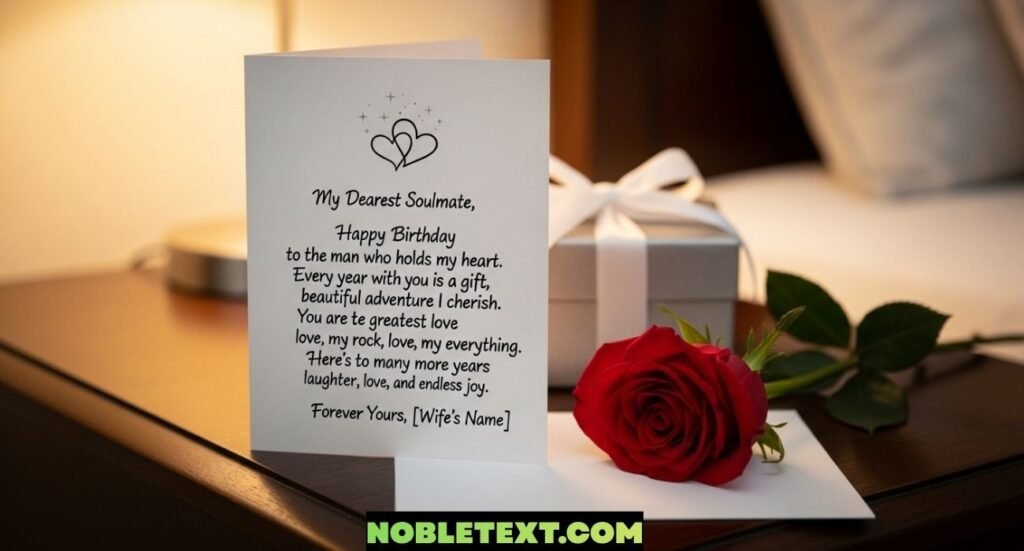 Soulmate Romantic Birthday Wishes for Husband From Wife