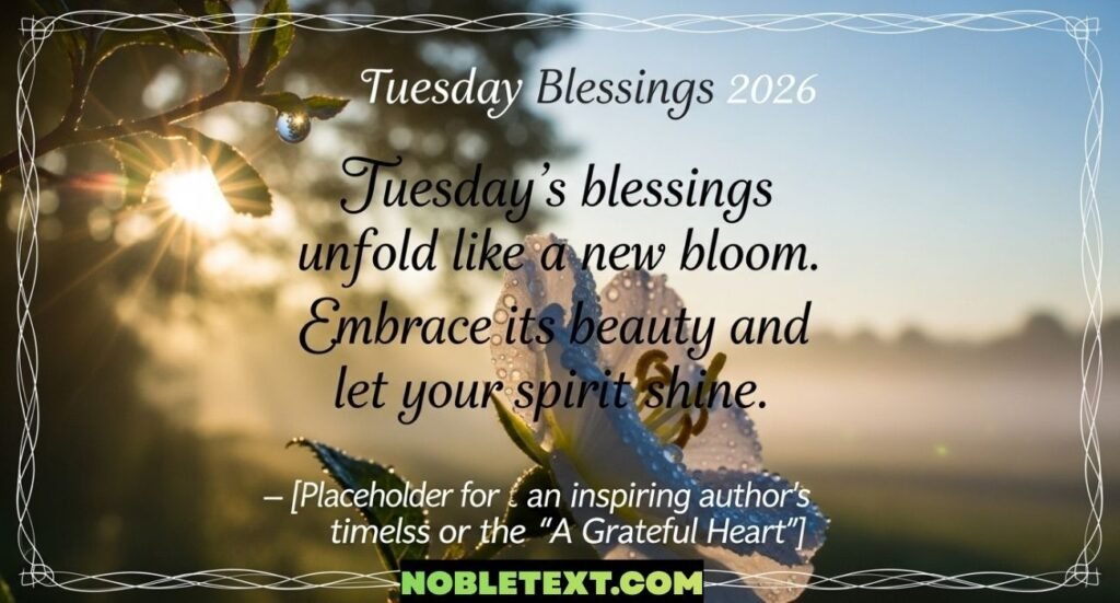 Tuesday Blessings with Quotes to Share and Inspire