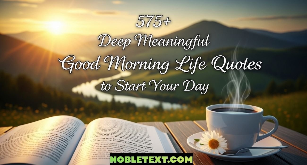 Deep Meaningful Good Morning Life Quotes